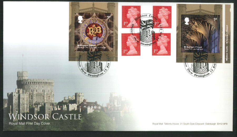 2017 - Retail Book First Day Cover "Windsor Castle" - Windsor View Birmingham Postmark - Click Image to Close